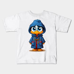 Cute cartoon duck in pajamas Kids T-Shirt